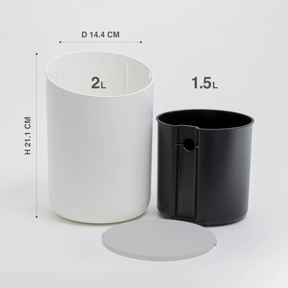 ® Cestino Bagno Piccolo 'Tove' - 1,5L | Esclusivo Mini Cestino Di Design Da Berl - Immagine 4 di 4