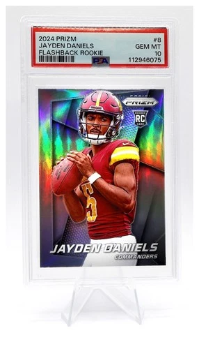 2024 Panini Prizm Jayden Daniels #8 Flashback Silver Prizm RC PSA GEM MT 10