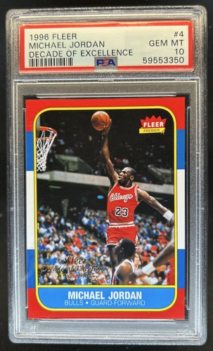 1996-97 Fleer Michael Jordan Decade of Excellence #4 Bulls PSA 10 GEM MINT