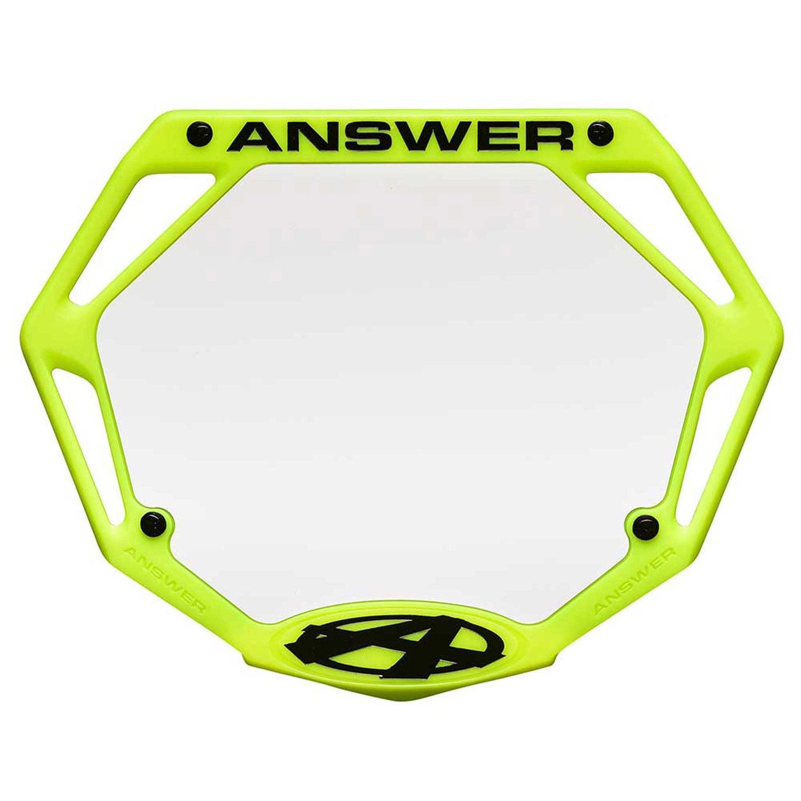 Номерной знак AnswerBMX 3D, Pro, желтый Flo