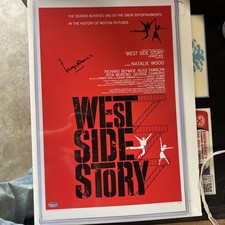 George Chakiris Signed West Side Story 11x17 Movie Poster - (SCHWARTZ COA)