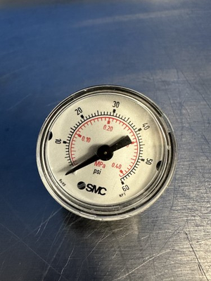 #ad SMC Pressure Gauge 0–0.4 MPa 0–60 PSI NPT Connection Pneumatic Air System $17.00