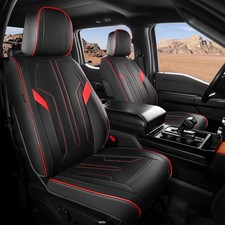 Seat Covers for Ford F150 2015-2025, F250 F350 F450 Crew Cab 2017-2025, Faux Lea
