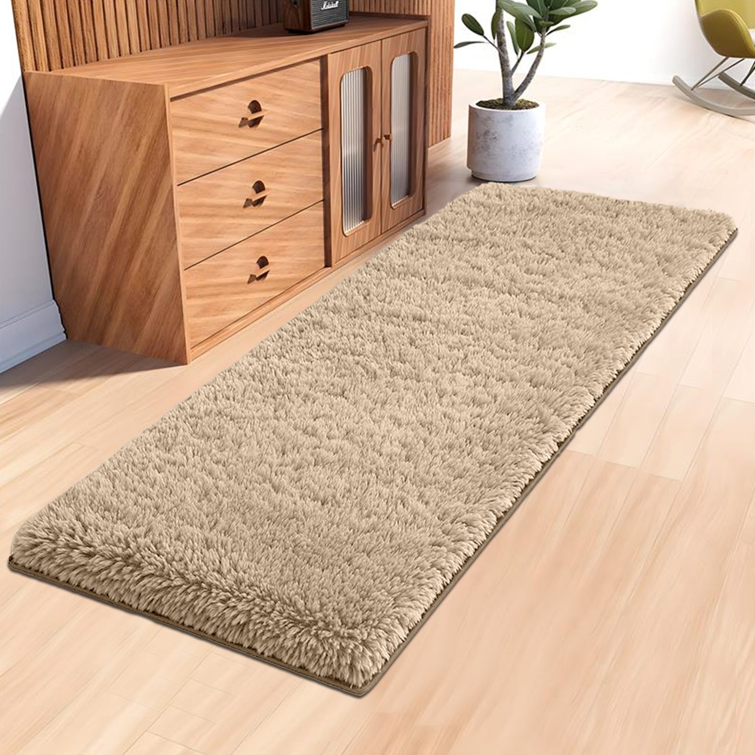 Anti Slip Shaggy Fluffy Rugs Soft Faux Fur Rugs Mat Bedroom Living Room Carpet