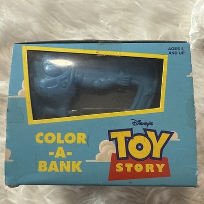 Toy Story Color A Bank Buzz Lightyear Saving Bank Rare Thinkway toys 1995