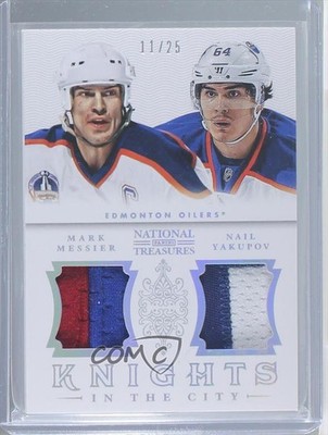 2013-14 Panini National Treasures Prime 11/25 Mark Messier Nail Yakupov HOF 0c3