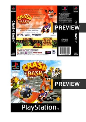 Crash Bash - PlayStation PS1 Replacement Inlay Covers Front Back