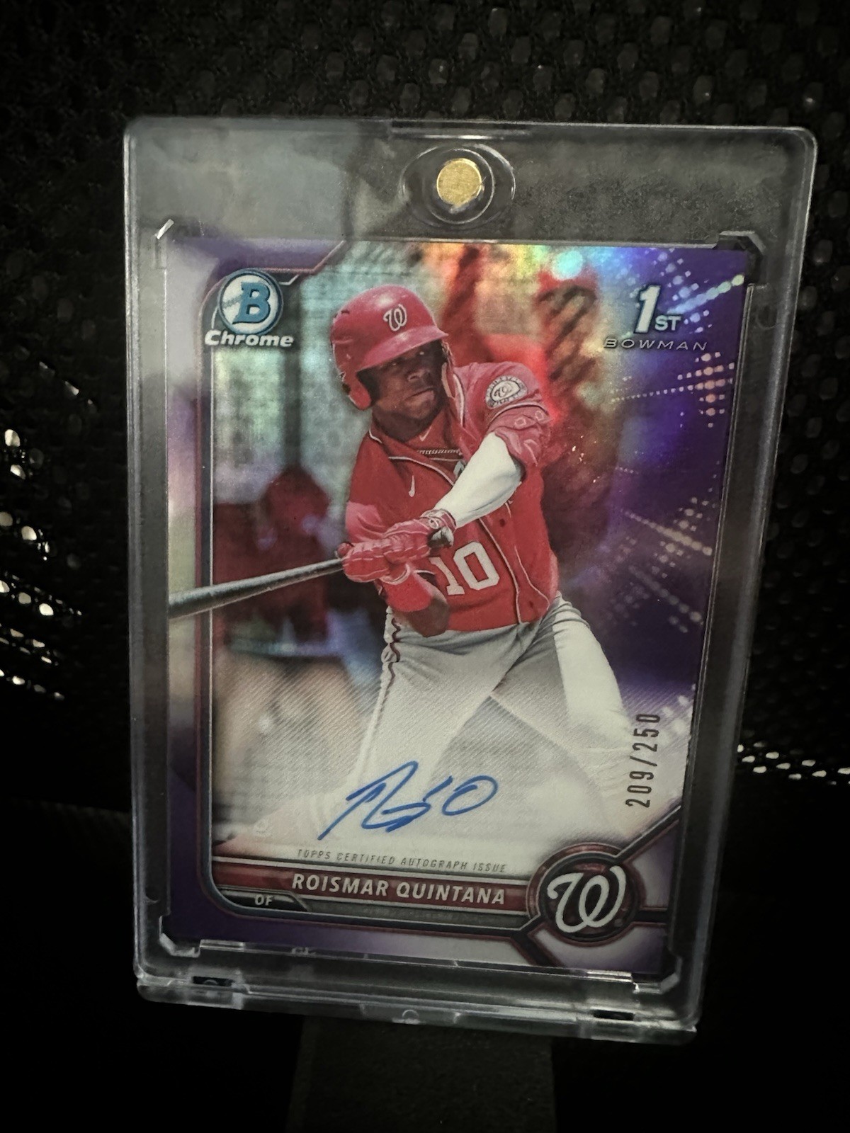 2022 Bowman Chrome Prospect Purple Refractor /250 Roismar Quintana #CPA-RQ Auto