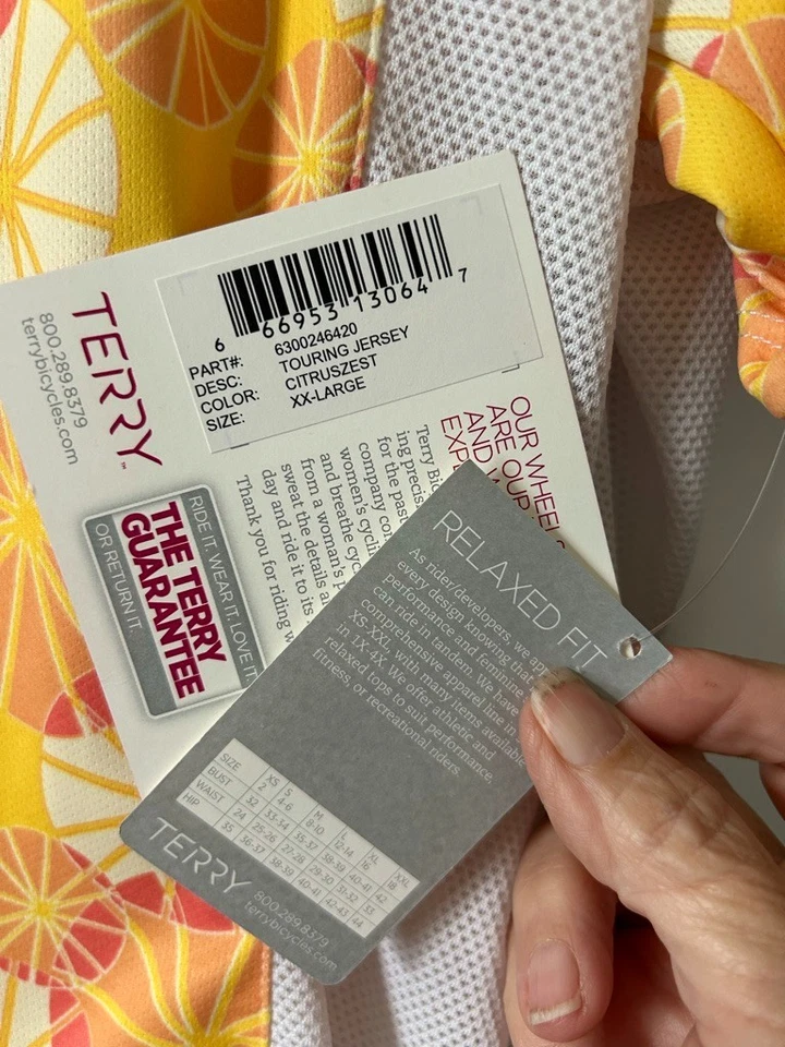 Велосипедная майка Terry женская XXL цветная цитрусовая изюминка расслабленная посадка туристическая - Изображение 3 из 4