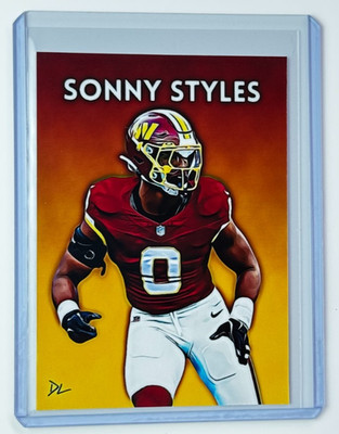 Sonny Styles Limited Artist Signed ''Washington Redskins'' Trading Card 1/10