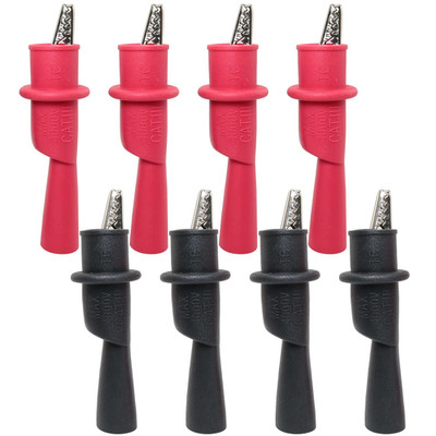 8PCS Multimeter Alligator Clips Set, Test Probe Push on Alligator Clips Crocodil