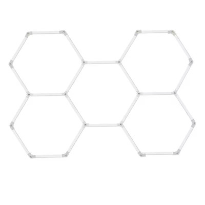 Hexagon LED 7.9 Ft.144-Watt LED White Garage Shop Light (1-Pack)