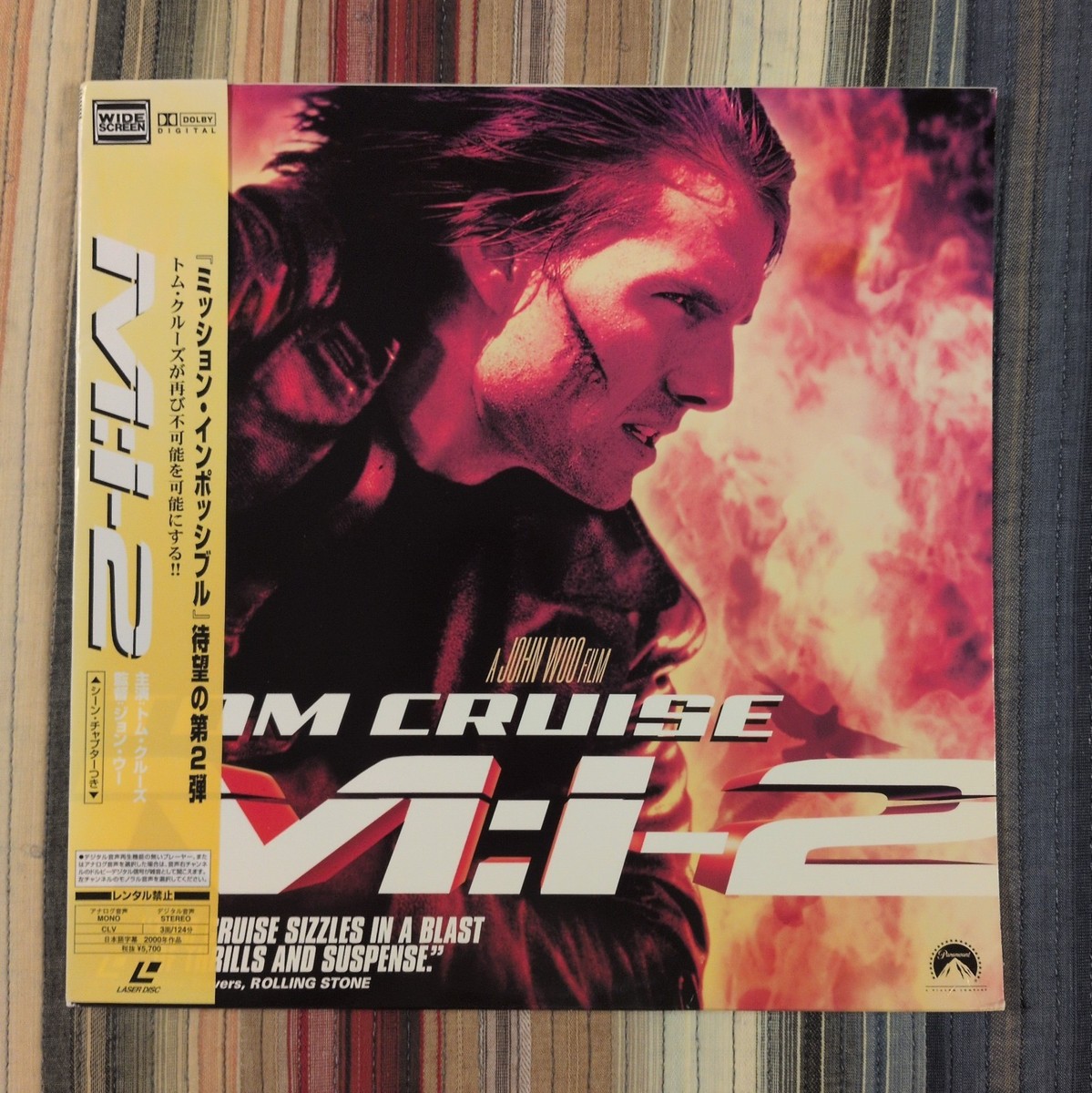 NO DISCS! M:I-2 (Mission Impossible 2) Japan Laserdisc COVER+OBI