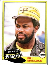 1981 Topps Bill Madlock #715 Pittsburgh Pirates MLB Baseball Card 3rd Base Vtg