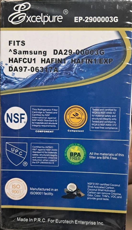 Excelpure Replacement for Samsung DA29-00003G Refrigerator Water Filter 4 Pack - Image 3 of 4