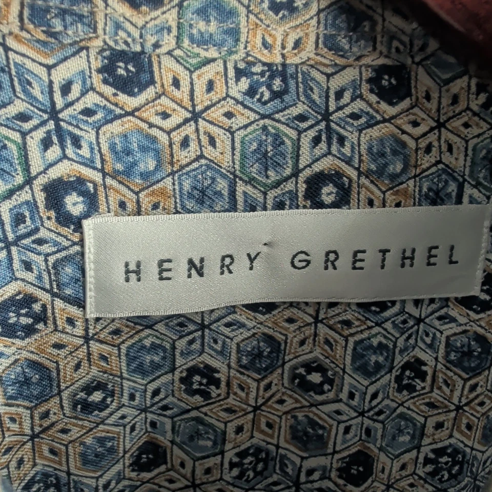 Camisa Henry Grethel Clásica Con Botones Estampado Geométrico Multicolor Talla L (42cm) Foto 4 de 4