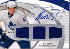2007-08 Sweet Shot Rookie Jersey Auto #154 Jiri Tlusty /100 - HKY