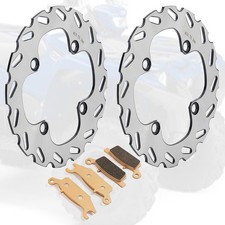 ATV Rear Brake Discs Disks Pads For Yamaha Grizzly 550 700 YFM550 YFM700 07-25