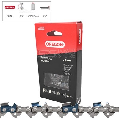 Oregon Profi Sägekette Vollmeißel 21LPX064E PowerCut 38 cm 0.325'' 1,5 mm 64 TG