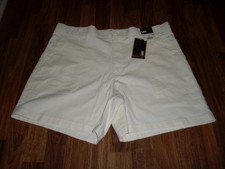 WOMENS LEE COMFORT WAISTBAND STRETCH 6" SHORTS SIZE 18 NWT OFF WHITE