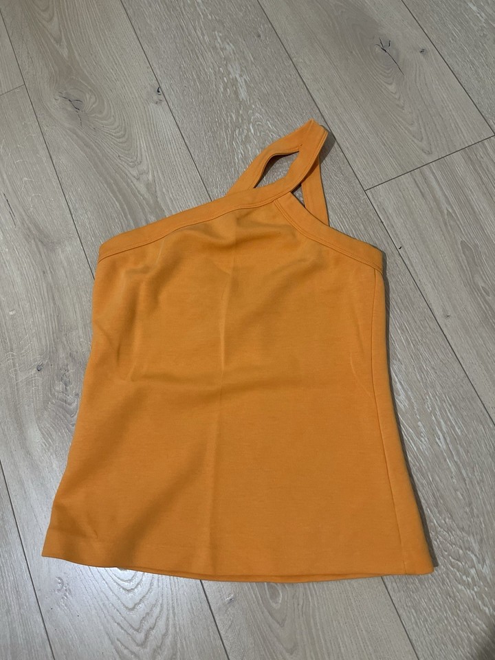 Country Road Size M 12 Orange Solid Sleeveless Tank Top