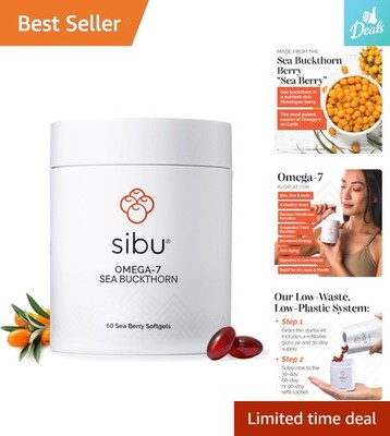 30 Day Supply of Sea Buckthorn Omega-7 Softgels -  Skin & Health Support