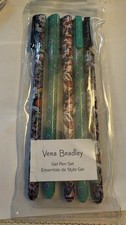 Vera Bradley Gel Pens Set Fine Tip 5 Pack Multicolor FLORALDesign BRAND New