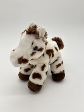 Aurora Mini Flopsie Gypsy Horse Plush Stuffed Animal 8  Brown White Spotted