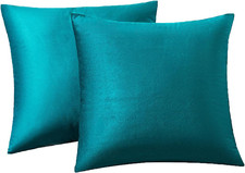Dark Teal Throw Pillows Covers Set of 2 Soft Velvet Decorative Pillow Covers 18x