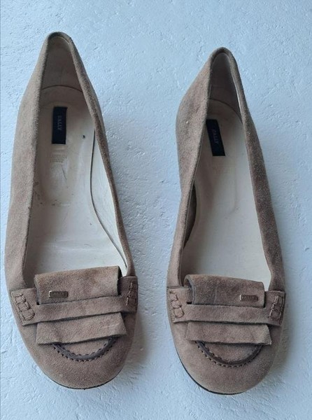 Women Bally Heels Beige Suede 37