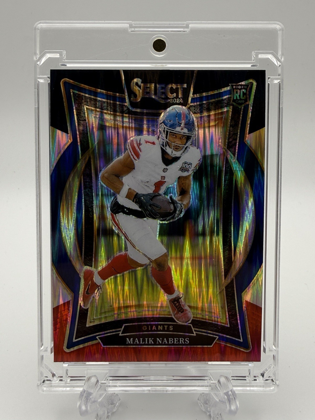 2024 Panini Select - Concourse Malik Nabers #29 Black & Red Shock Prizm (RC)