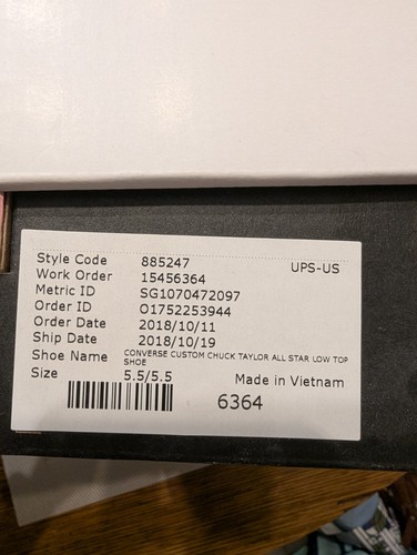 Anythink Library Marken Converse All Stars Größe 5,5 Neu Ungetragen Im Karton Selten Fund - Bild 7 von 8