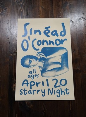 Sinead O Connor  Concert Tour Poster 1988 Starry Night Reproduction Print