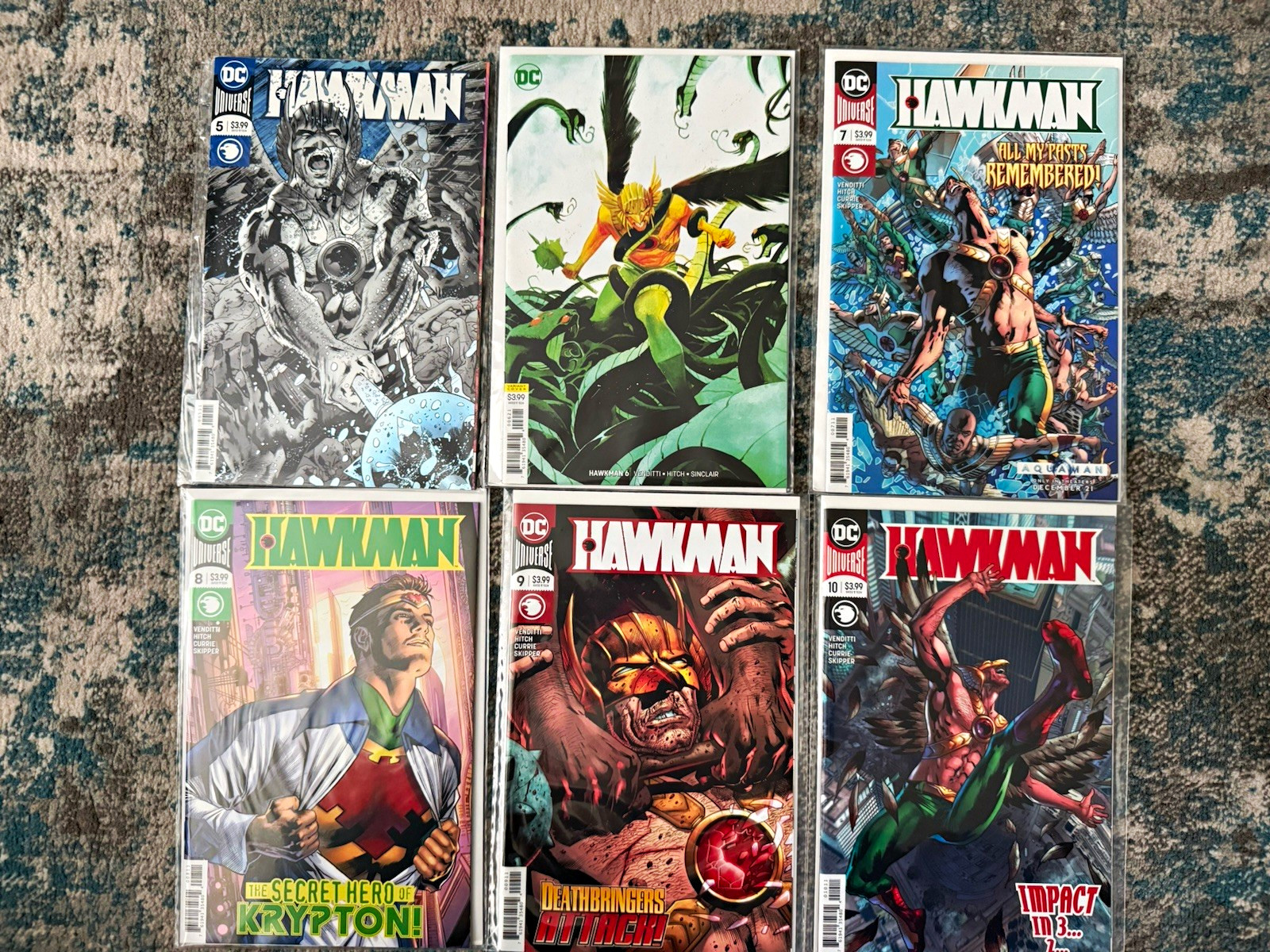 DC Comics Hawkman Comic Book Lot #5-10 (Incl #6 Variant Cover) Modern Age