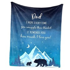 Julazy Blanket, Birthday Gifts for Dad from Daughter Son 60x50 inches Dad Gifts