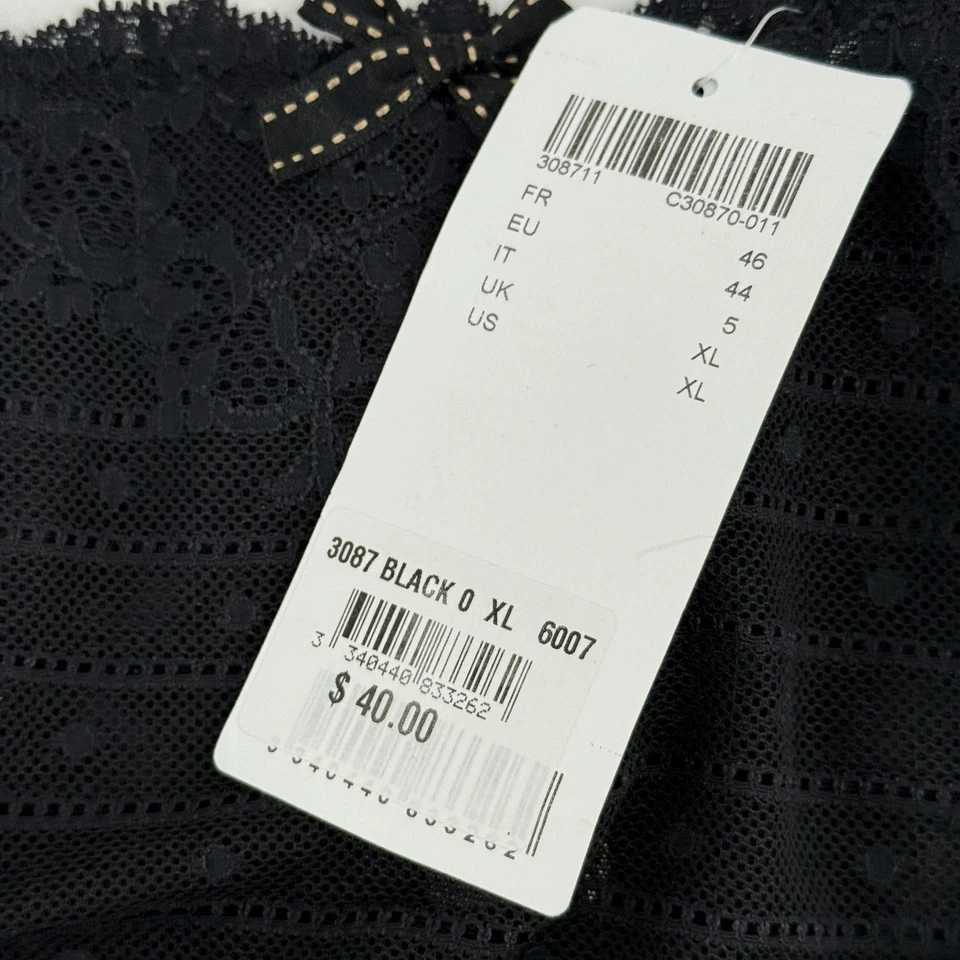 Chantelle Rive Gauche Negro Encaje Bikini Bragas Ropa Interior Talla XL 3087 Foto 4 de 4