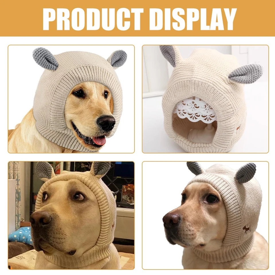 Chapeau De Déguisement Pour Chien Bonnet Tricoté Animaux Compagnie Casseurs - Photo 3/4