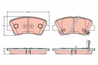 Bremsbelagsatz FÜR Hyundai Elantra V Stufenheck (Md, Ud) - TRW GDB3552
