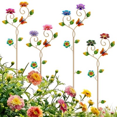 4 Pack Bee Watering Station, Colorful Double-Flower Bee Baths for Garden, But...
