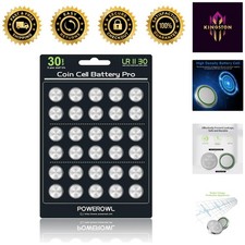 30 Pack of 1.5V Alkaline Button Cell Batteries for Watches & Calculators