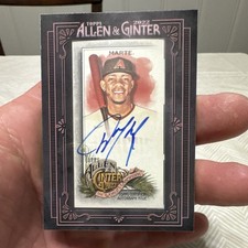 Topps 2022 Allen & Ginter Framed Mini Auto Ketel Marte Dbacks Black /25