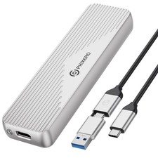 M.2 MVME SATA SSD Enclosure Adapter, USB 3.1 Gen 2 10Gbps MVME M Key/B M Key ...