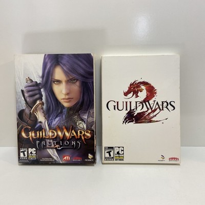 Guild Wars Factions + Guild Wars 2 PC Big Box Lot Untested Discs & Manuals