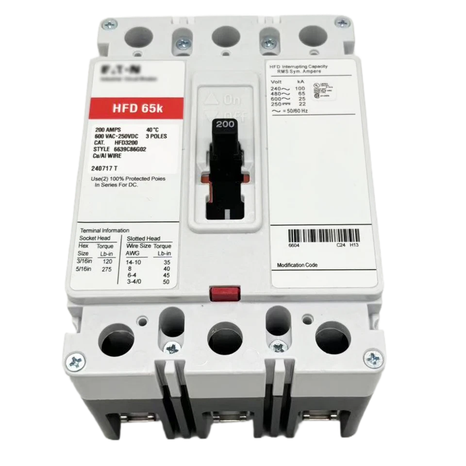 1PCS New HFD3200 Circuit Breaker for EATON US Stock - Image 4 of 4