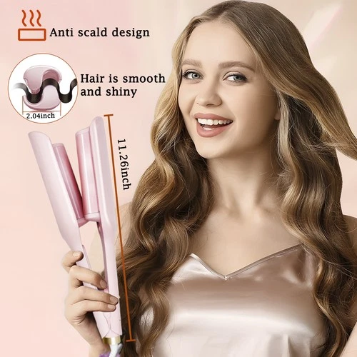 Welleneisen Lockenstab Locken für Haare 32mm Meerjungfrau Welleneisen 2 Farben - Bild 4 von 13