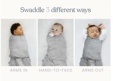 Halo Sleepsack Swaddle for Newborns 3 Way Adjustable Safe Sleep Heather Grey