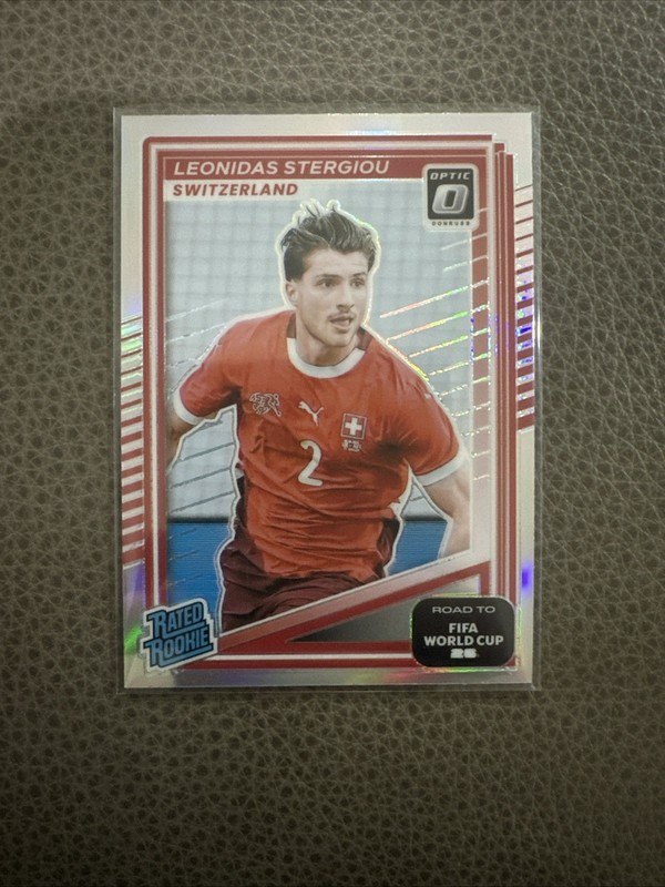 Leonidas Stergiou 2025-26 DONRUSS FIFA WC Rookie SILVER PRIZM Switzerland #249