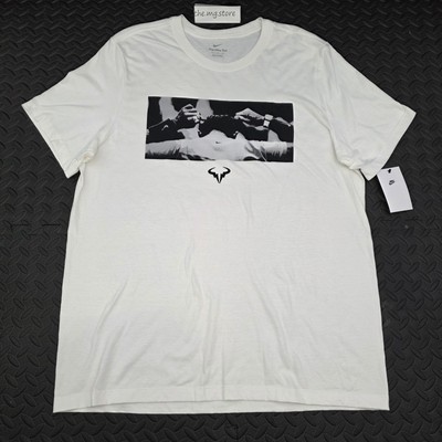 Nike Rafael Nadal Vamos Legendary T-Shirt HJ3848-100 White Sz M