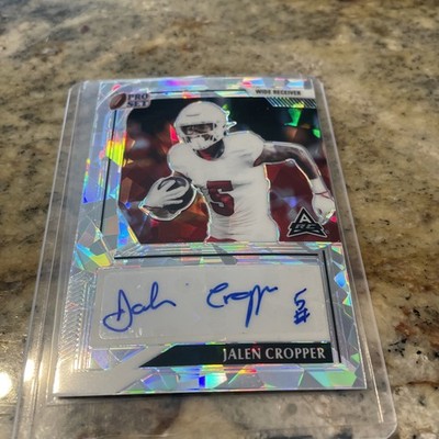 2022 Pro Set Metal #PA-JC1 Jalen Cropper Auto Cracked Ice only 18/30 Dal Cowboys