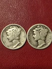 1936  & 1939 Philadelphia Mint SILVER Mercury Dimes/Good Condition SILVER  DIMES